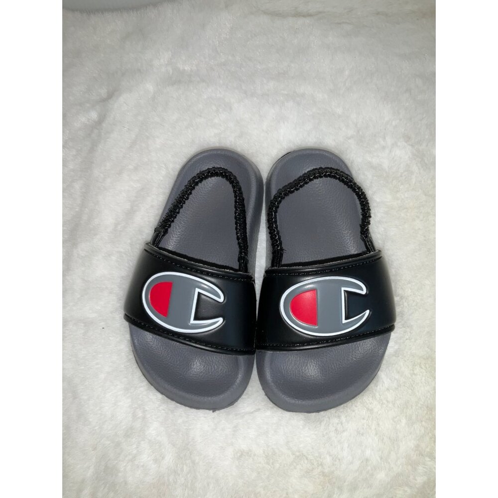 Champion Toddler Kid’s Super Slide Grey/Black/Red Size 6T NEW